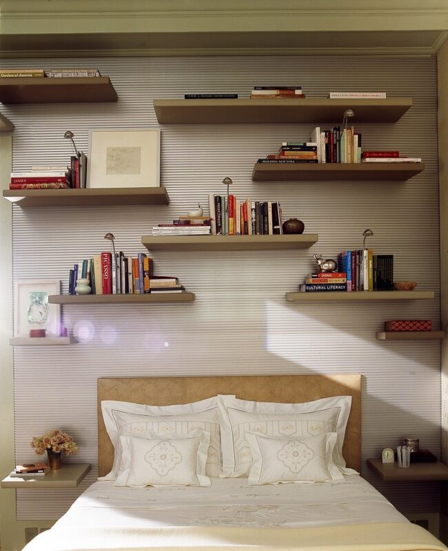 Layered Floating Shelves for Books