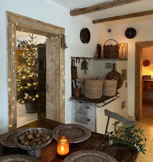 Rustic Charm with Festive Accents