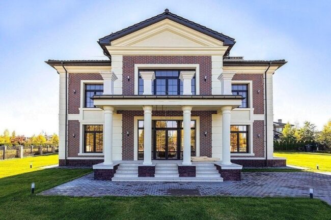 Grand Colonial with a Mix of Brick and Stucco