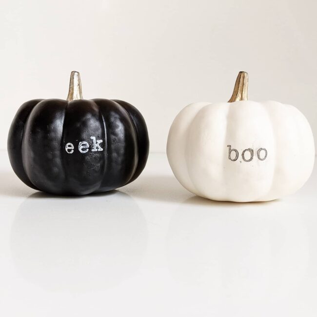 Eek and Boo Pumpkin Display