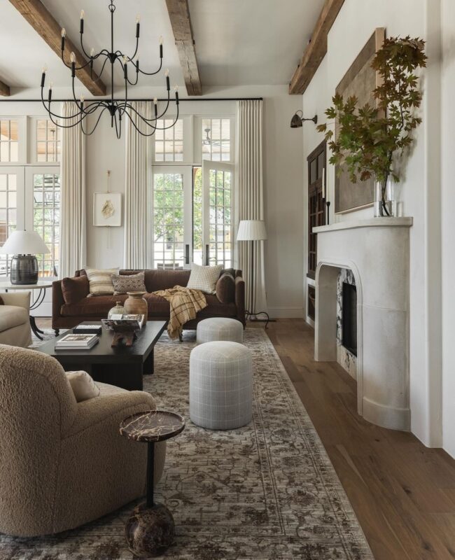 Rustic Charm in Neutral Living Spaces