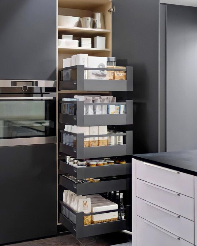 Sleek Modern Drawer Systems for Kitchens