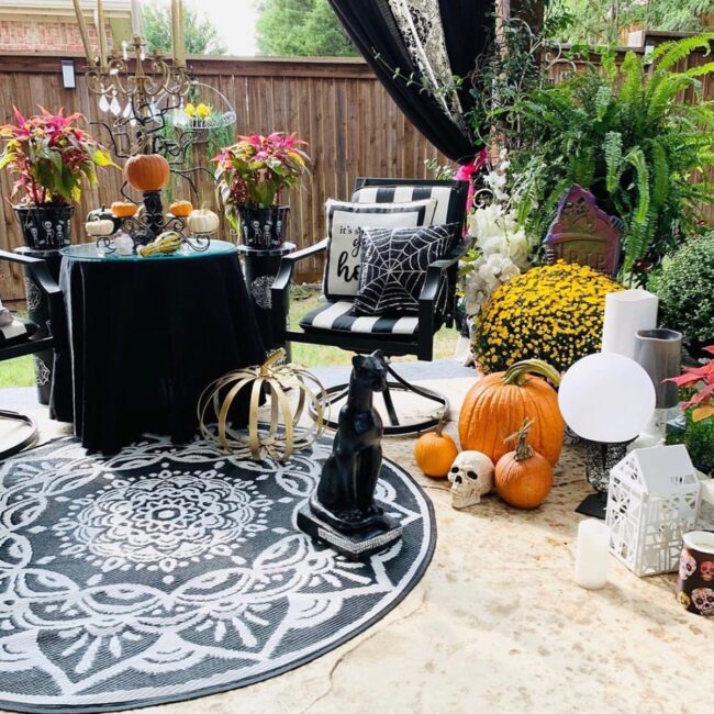 Whimsical Halloween Garden Display