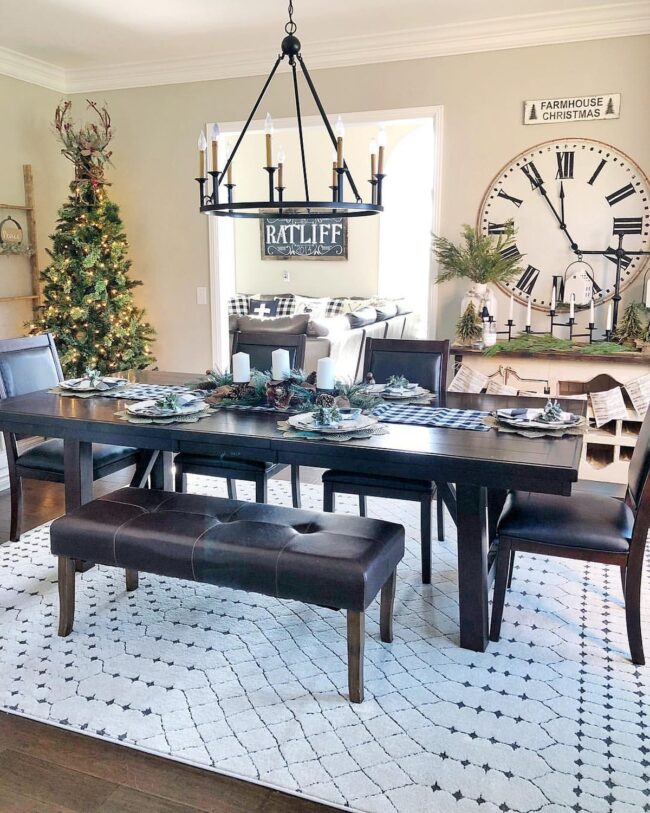 A Dining Room Set Up for a Festive Gathering