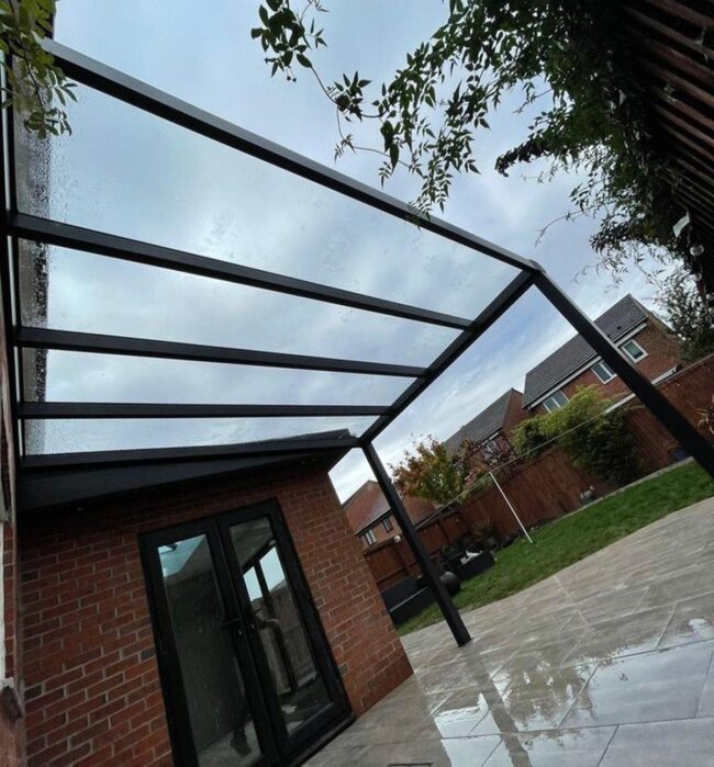 Modern Glass Canopy for Outdoors