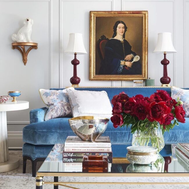 Traditional Twist with Blue Sofas