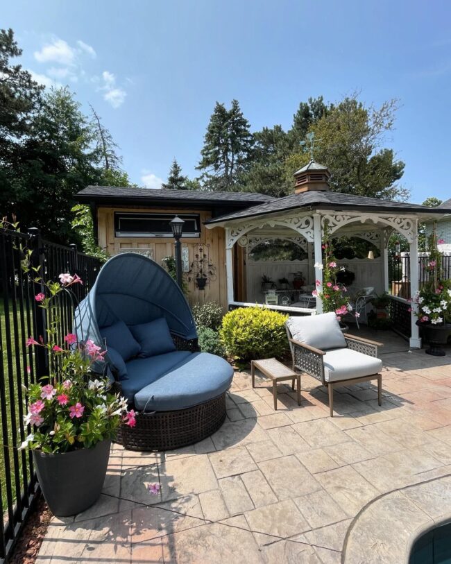 Charming Patio Featuring Enchanting Gazebo