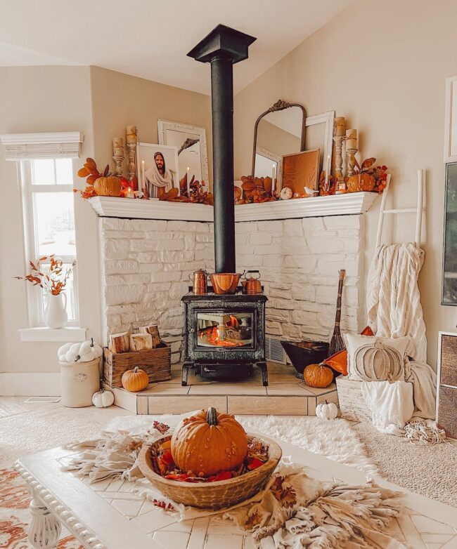 Cozy Corner with a Wood Stove