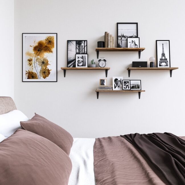 Floating Bedside Shelves