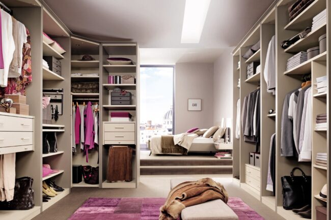 Spacious Walk-In Closet Layout