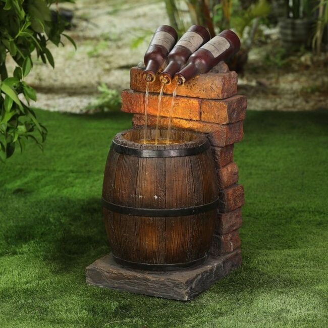 Rustic Barrel Fountain