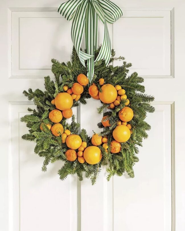 Fresh Citrus Wreath with a Natural Twist