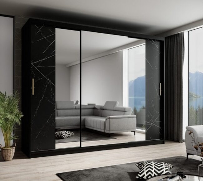 Elegant Reflection with Mirrored Doors