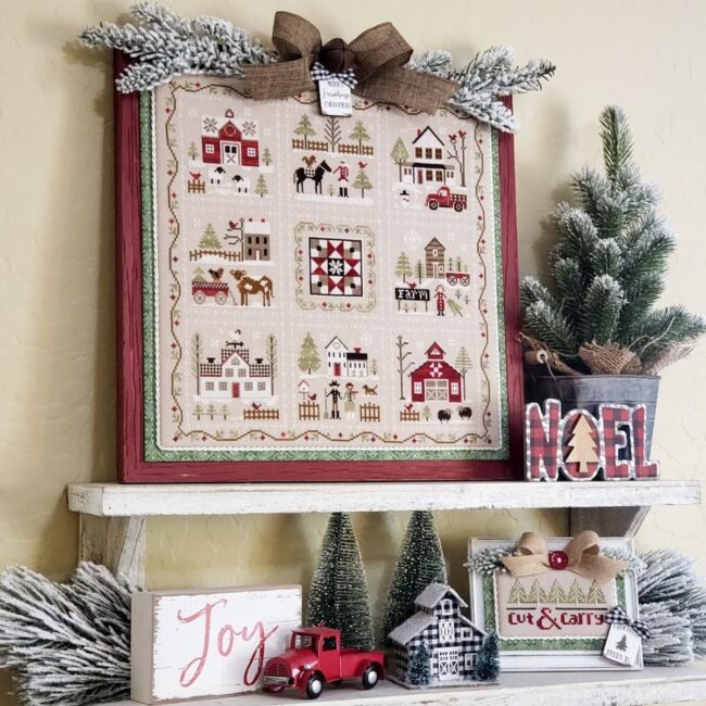 A Holiday Mantel Display with Nostalgic Charm