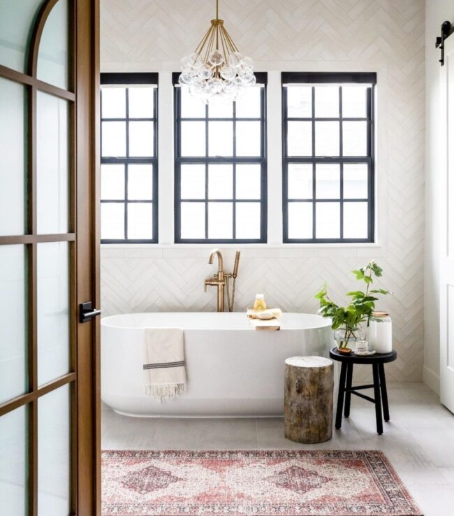 Bold, Bright Modern Farmhouse Bathroom