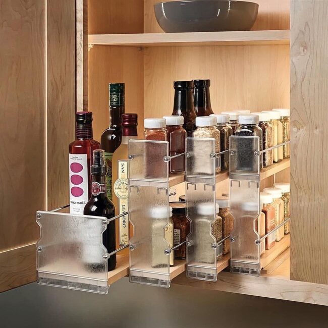 Slide-Out Spice Racks for Easy Access