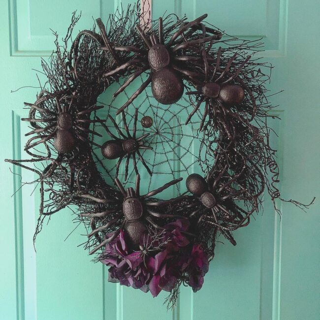 Spider Web Halloween Wreath