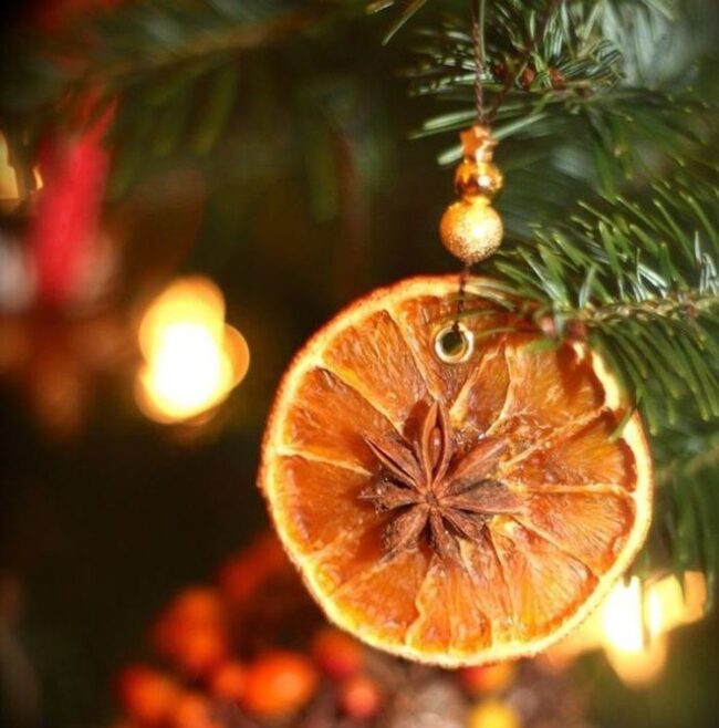 An Orange & Star Anise Ornament with a Rustic Feel