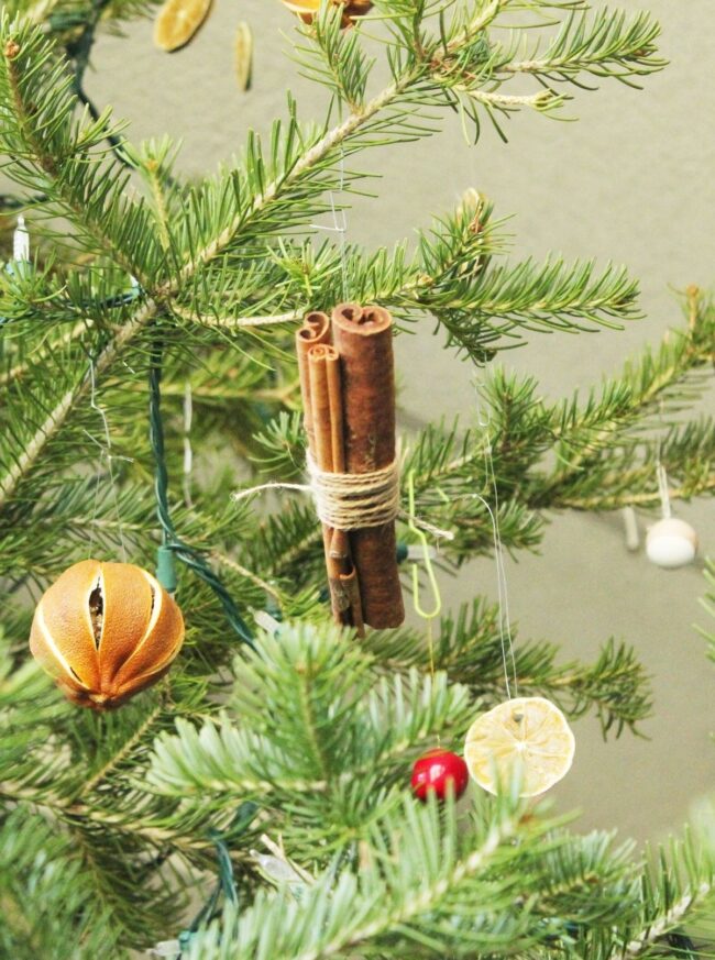 A Festive Ornament Made from Cinnamon Sticks