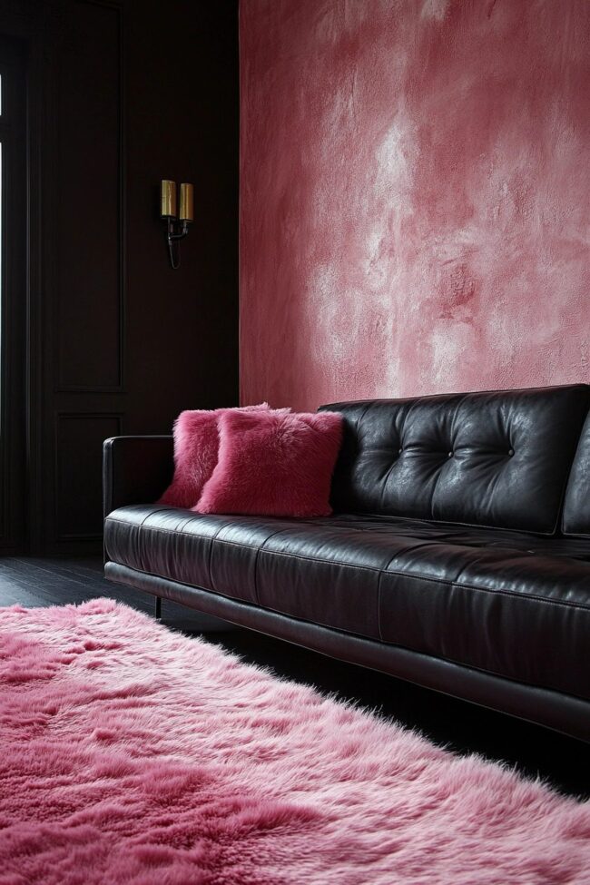 Chic Lounge with Pink and Black