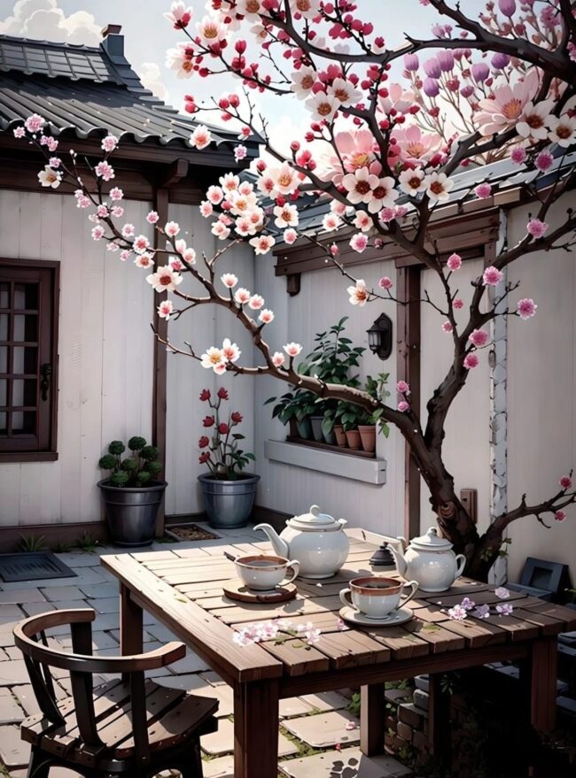 Blossom-Infused Tea Retreat