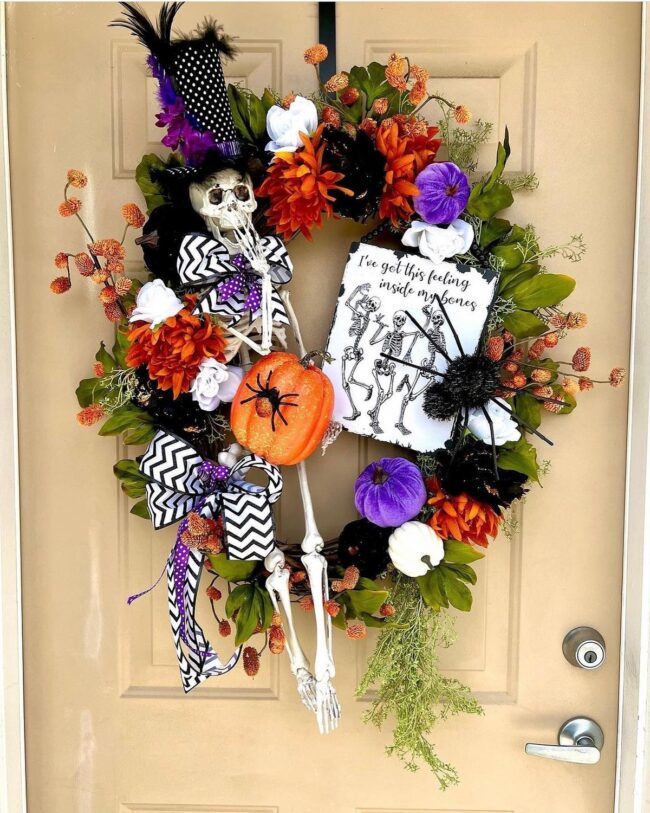 Skeleton Dance Wreath Design