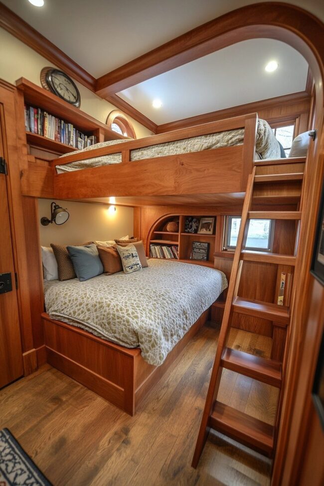 Space-Saving Loft Bed for Libraries