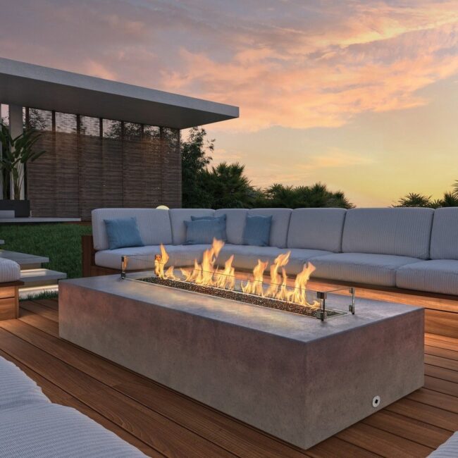 Long, Elegant Fire Pit Design