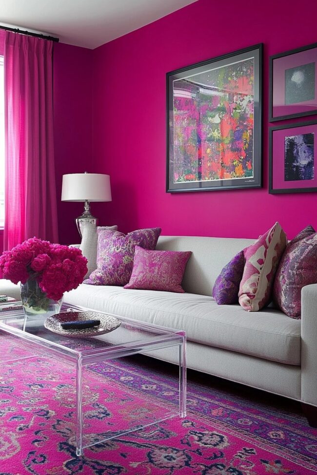 Fuchsia Inspired Living Space