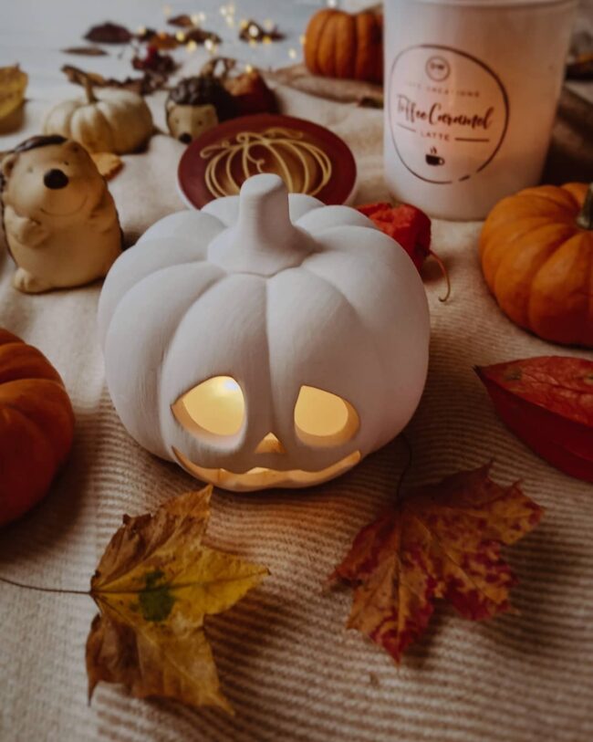 Ceramic Jack-O-Lantern Display