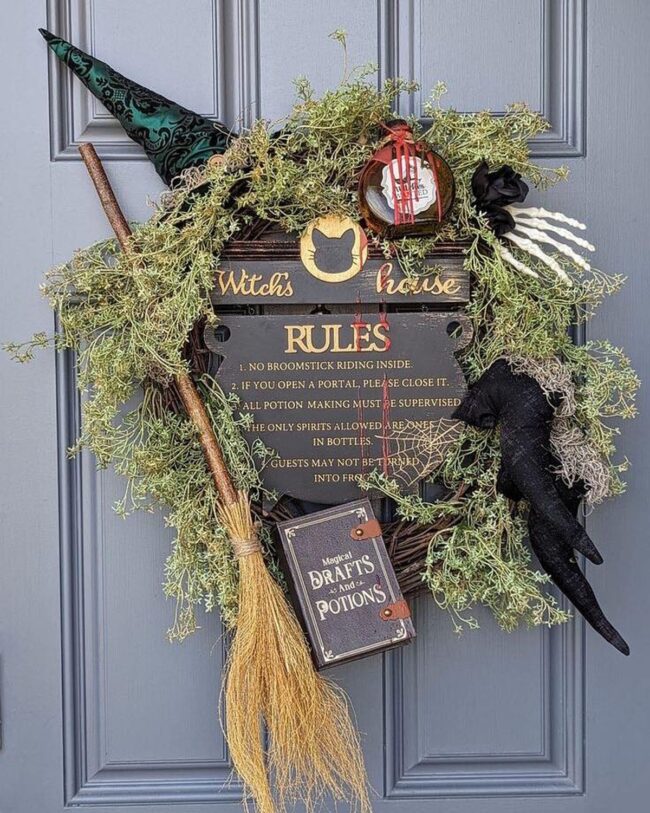 Witch's House Wreath Accent