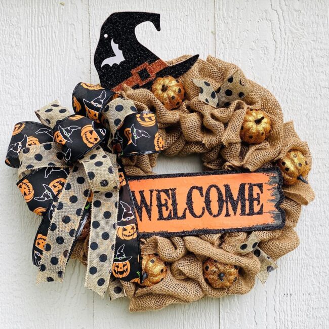 Witch Hat Welcome Wreath