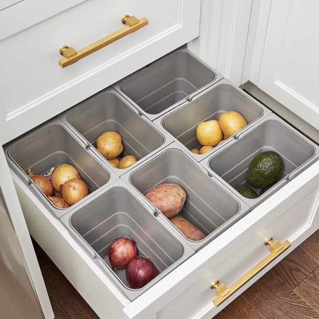 Organized Produce Drawers for Freshness