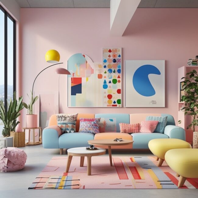 Playful Geometry for a Colorful Modern Dream