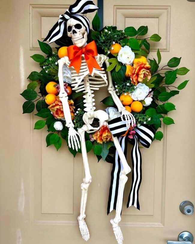 Classic Skeleton Door Wreath