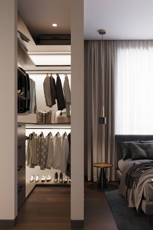 Open Wardrobe with Sliding Mechanism