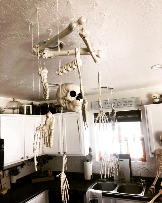 Skeleton Mobile Decor for the Kitchen