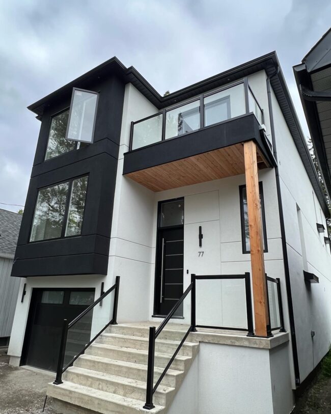 Bold Black and White Balcony Design