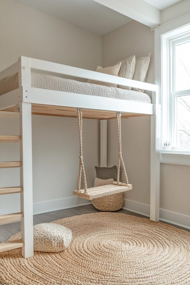 Adventure Loft Bed with Swing Set