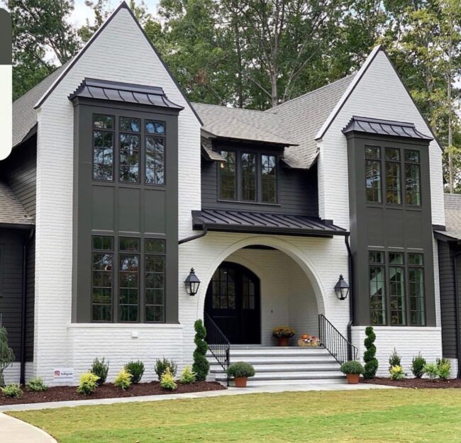 Bold Black and White Home Facade