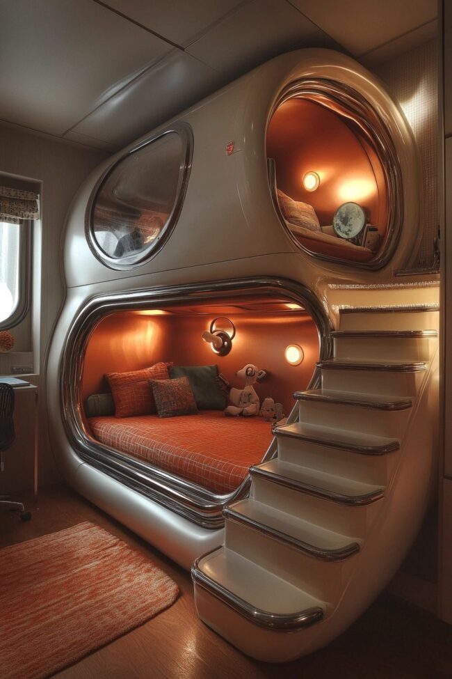 Futuristic Capsule Bed for Kids