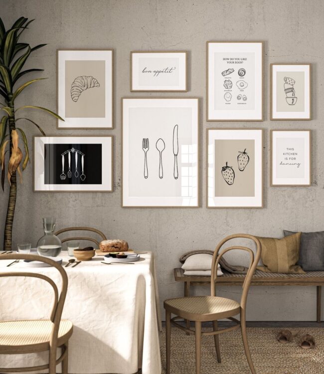 Culinary-Inspired Gallery Wall