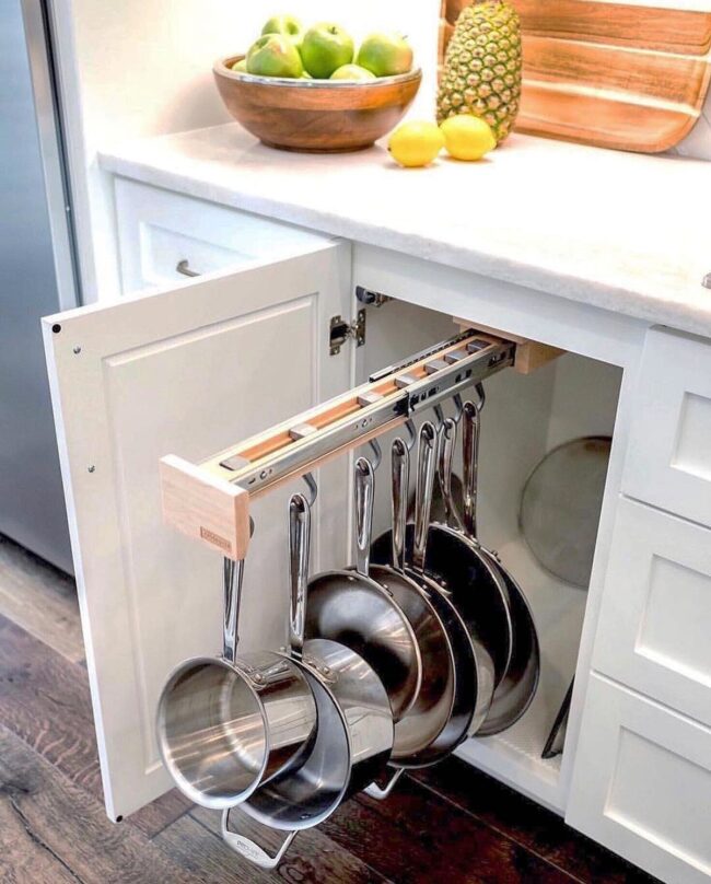 Cabinet Doors for Clever Pots and Pans Storage