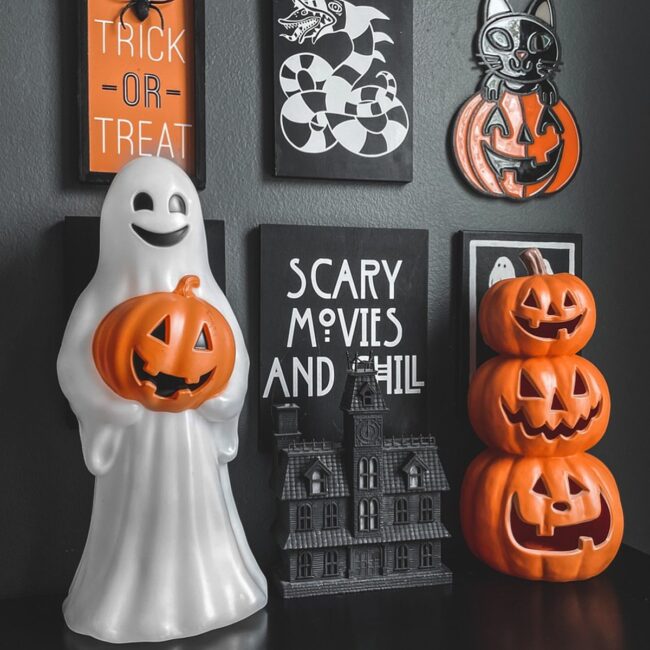 Classic Halloween Figurine Collection Display