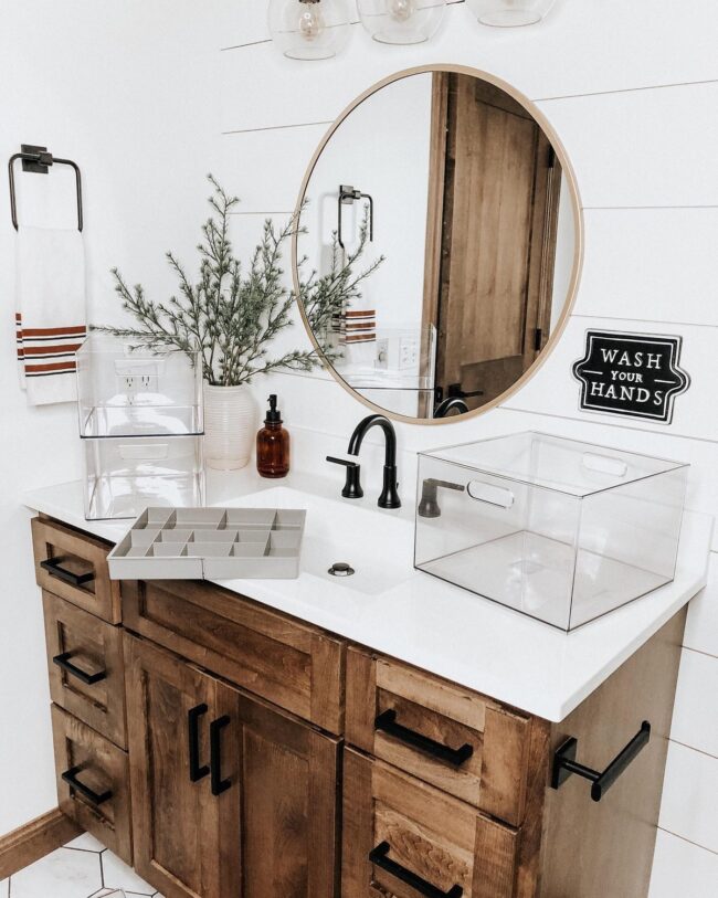 Playful Farmhouse Vanity Design