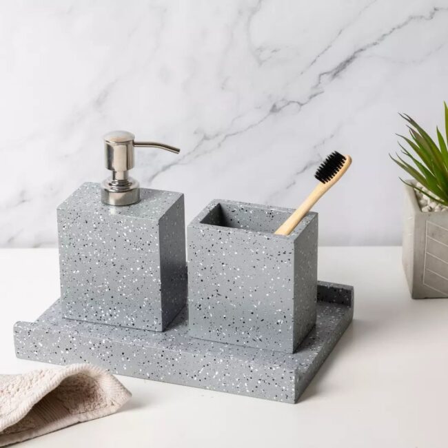 Chic Concrete Bathroom Set