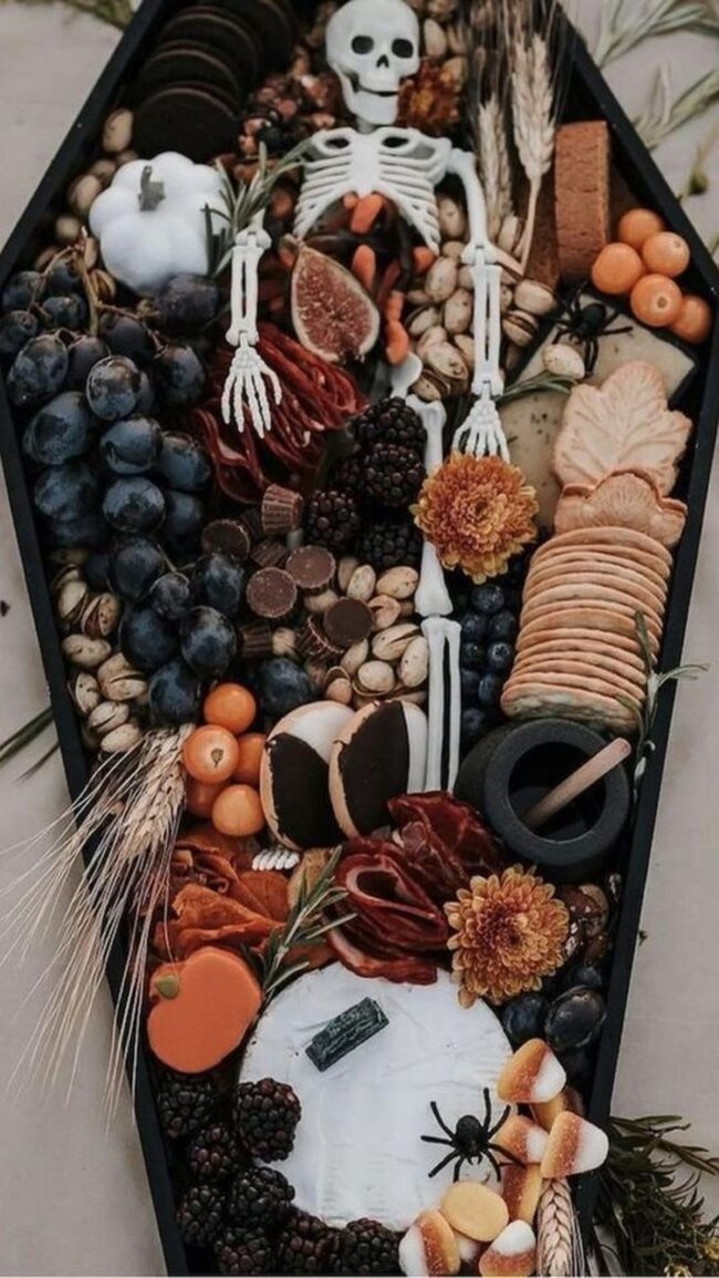 Coffin-Themed Halloween Charcuterie Board