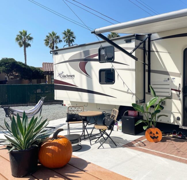 Spooky Halloween RV Setup