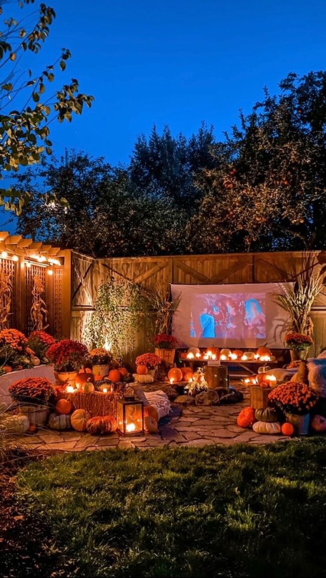 Halloween-Themed Outdoor Movie Night