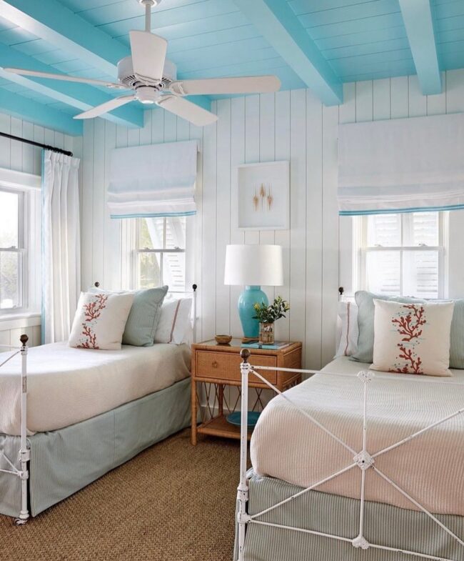 Bright and Fresh Coastal Twin Rooms